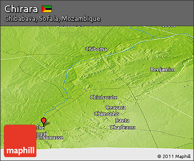 Physical Panoramic Map of Chirara