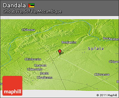Physical Panoramic Map of Dandala