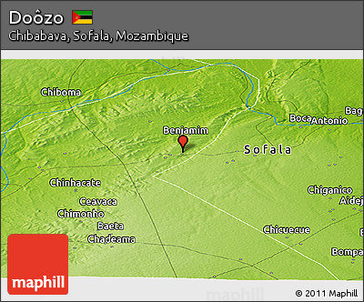 Physical Panoramic Map of Doôzo