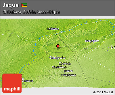 Physical Panoramic Map of Jeque