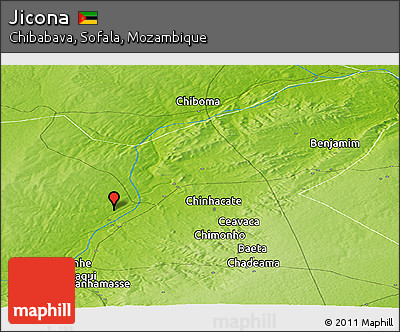 Physical Panoramic Map of Jicona