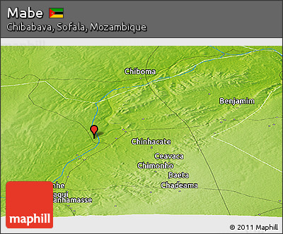 Physical Panoramic Map of Mabe