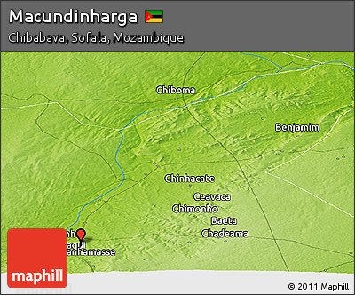 Physical Panoramic Map of Macundinharga