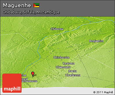 Physical Panoramic Map of Maguenhe