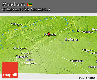 Physical Panoramic Map of Mandieira