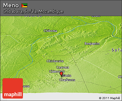 Physical Panoramic Map of Meno