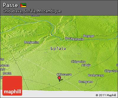 Physical Panoramic Map of Passe
