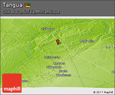 Physical Panoramic Map of Tangua