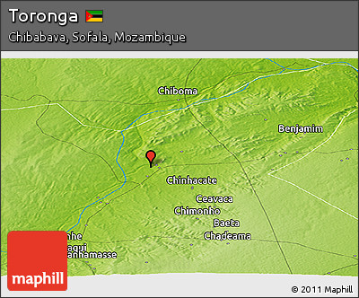 Physical Panoramic Map of Toronga