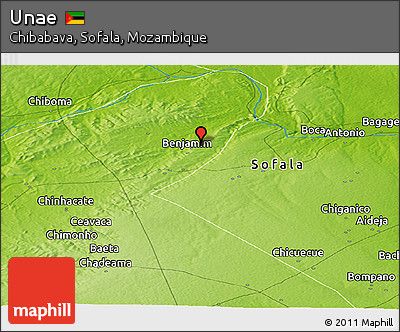Physical Panoramic Map of Unae