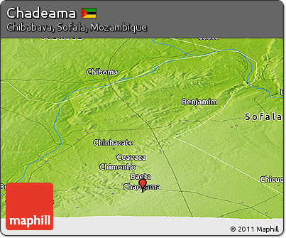 Physical Panoramic Map of Chadeama