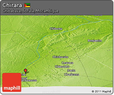 Physical Panoramic Map of Chirara