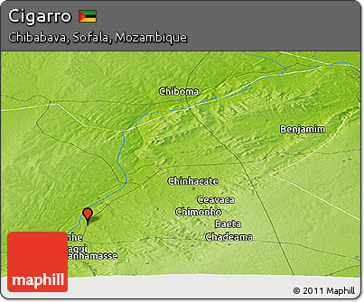 Physical Panoramic Map of Cigarro