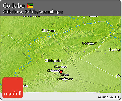 Physical Panoramic Map of Codobe