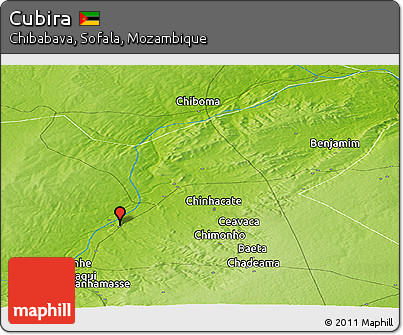 Physical Panoramic Map of Cubira