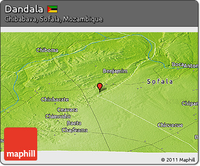 Physical Panoramic Map of Dandala