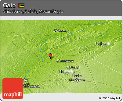 Physical Panoramic Map of Gaio