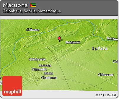 Physical Panoramic Map of Macuona
