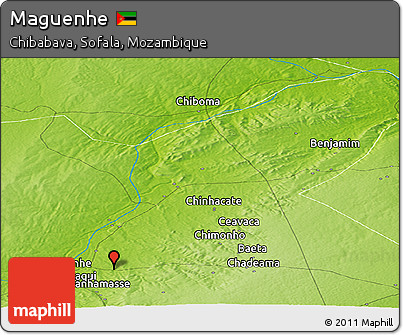 Physical Panoramic Map of Maguenhe