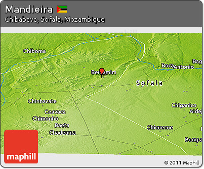 Physical Panoramic Map of Mandieira