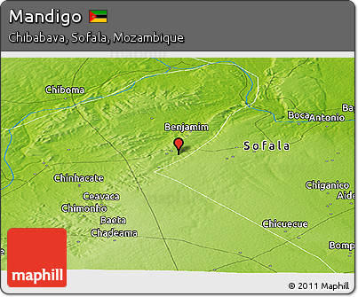 Physical Panoramic Map of Mandigo