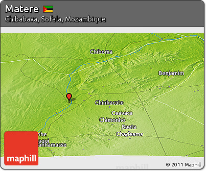 Physical Panoramic Map of Matere