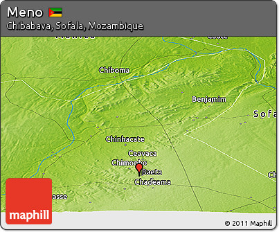 Physical Panoramic Map of Meno