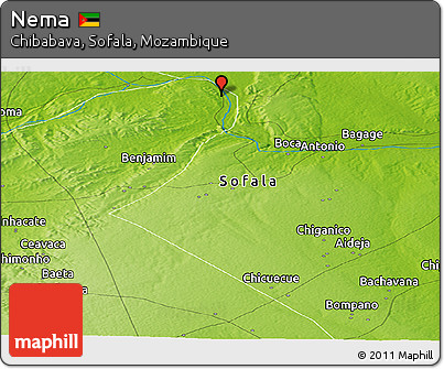 Physical Panoramic Map of Nema