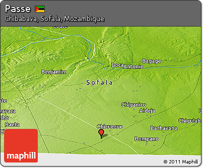 Physical Panoramic Map of Passe