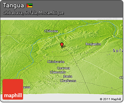 Physical Panoramic Map of Tangua