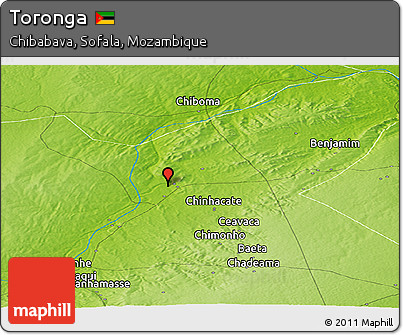 Physical Panoramic Map of Toronga