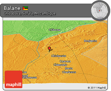Political Panoramic Map of Balane
