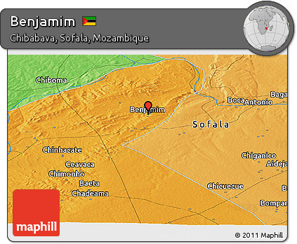 Political Panoramic Map of Benjamim