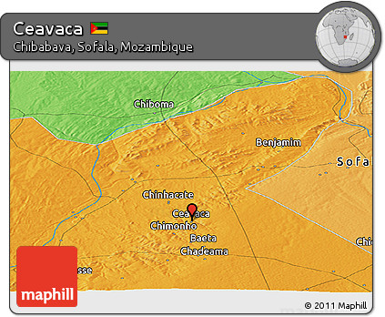 Political Panoramic Map of Ceavaca