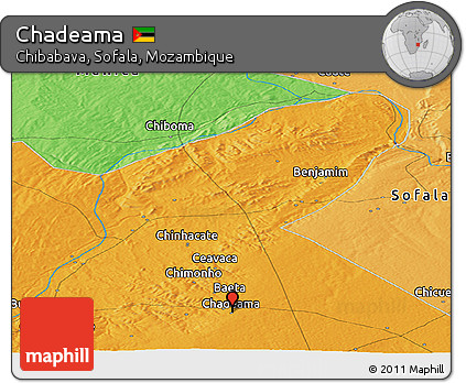Political Panoramic Map of Chadeama
