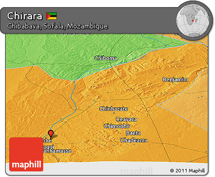 Political Panoramic Map of Chirara