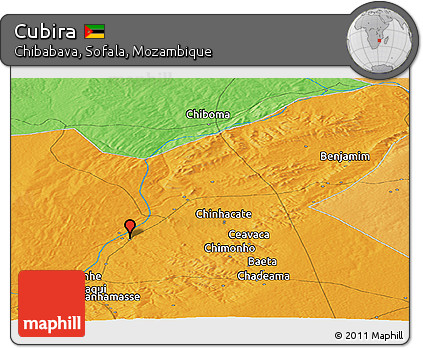 Political Panoramic Map of Cubira