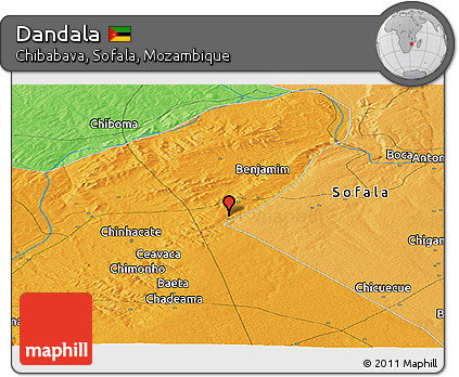 Political Panoramic Map of Dandala