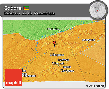 Political Panoramic Map of Gobora