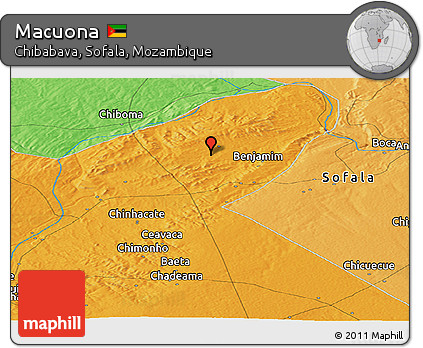 Political Panoramic Map of Macuona