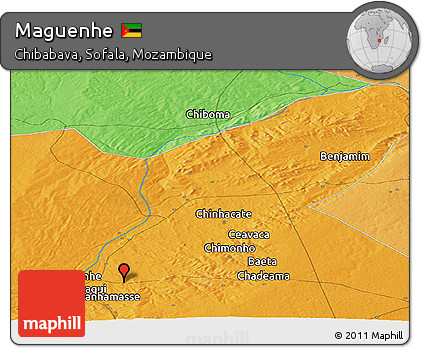 Political Panoramic Map of Maguenhe