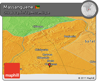 Political Panoramic Map of Massanguene