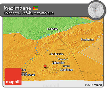 Political Panoramic Map of Mazimbana
