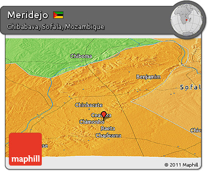 Political Panoramic Map of Meridejo