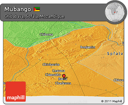 Political Panoramic Map of Mubango