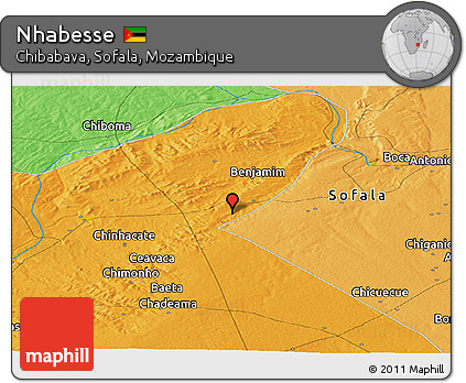 Political Panoramic Map of Nhabesse