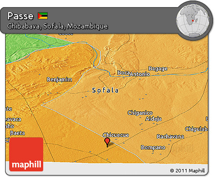 Political Panoramic Map of Passe