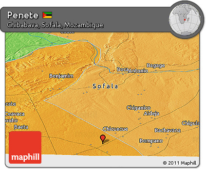 Political Panoramic Map of Penete