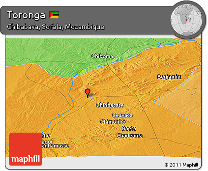 Political Panoramic Map of Toronga