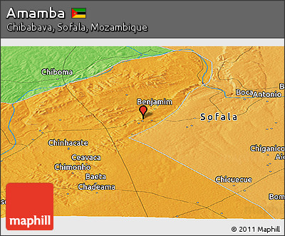 Political Panoramic Map of Amamba